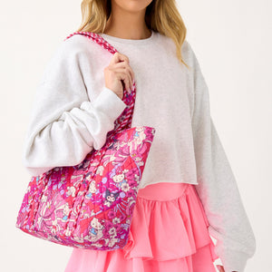 Hello Kitty and Friends x Vera Bradley Small Hathaway Tote (Hydrangeas) Bags Vera Bradley