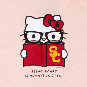 Hello Kitty x USC Trojans Being Smart Tee (Shell Pink) Apparel Lakeshirts BLUE 84
