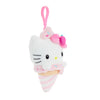 Hello Kitty Strawberry Plush Mascot Clip (Ice Cream Treat Series) Accessory NAKAJIMA CORPORATION