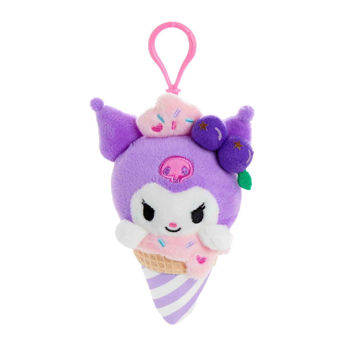Kuromi Plush Mascot Clip (Ice Cream Treat Series) Accessory NAKAJIMA CORPORATION