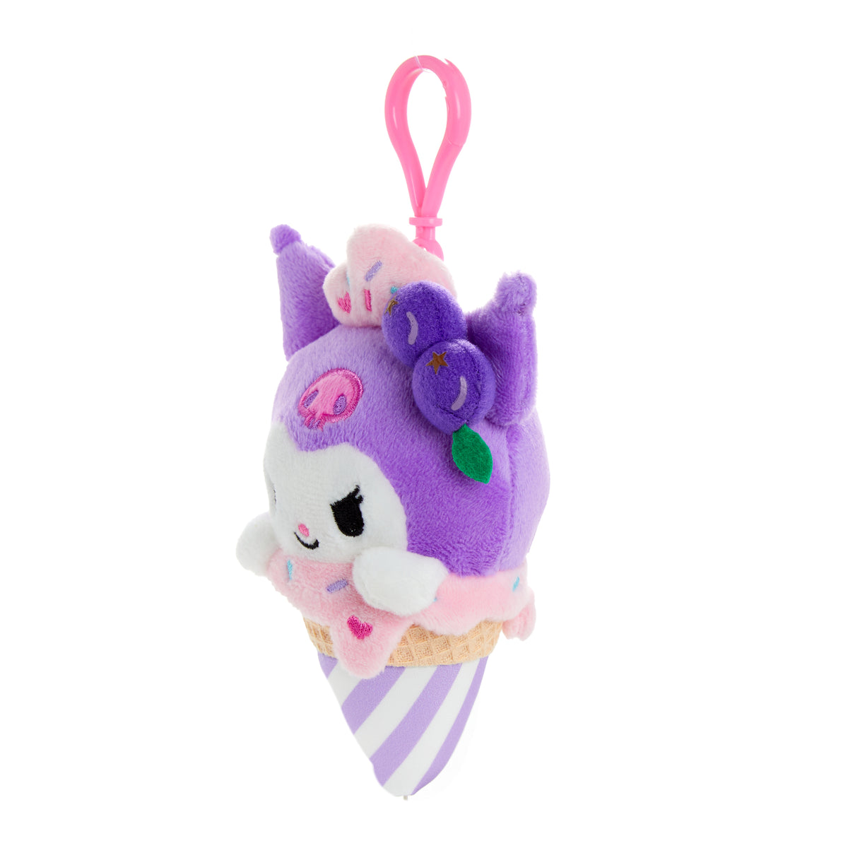 Kuromi Plush Mascot Clip (Ice Cream Treat Series) Accessory NAKAJIMA CORPORATION