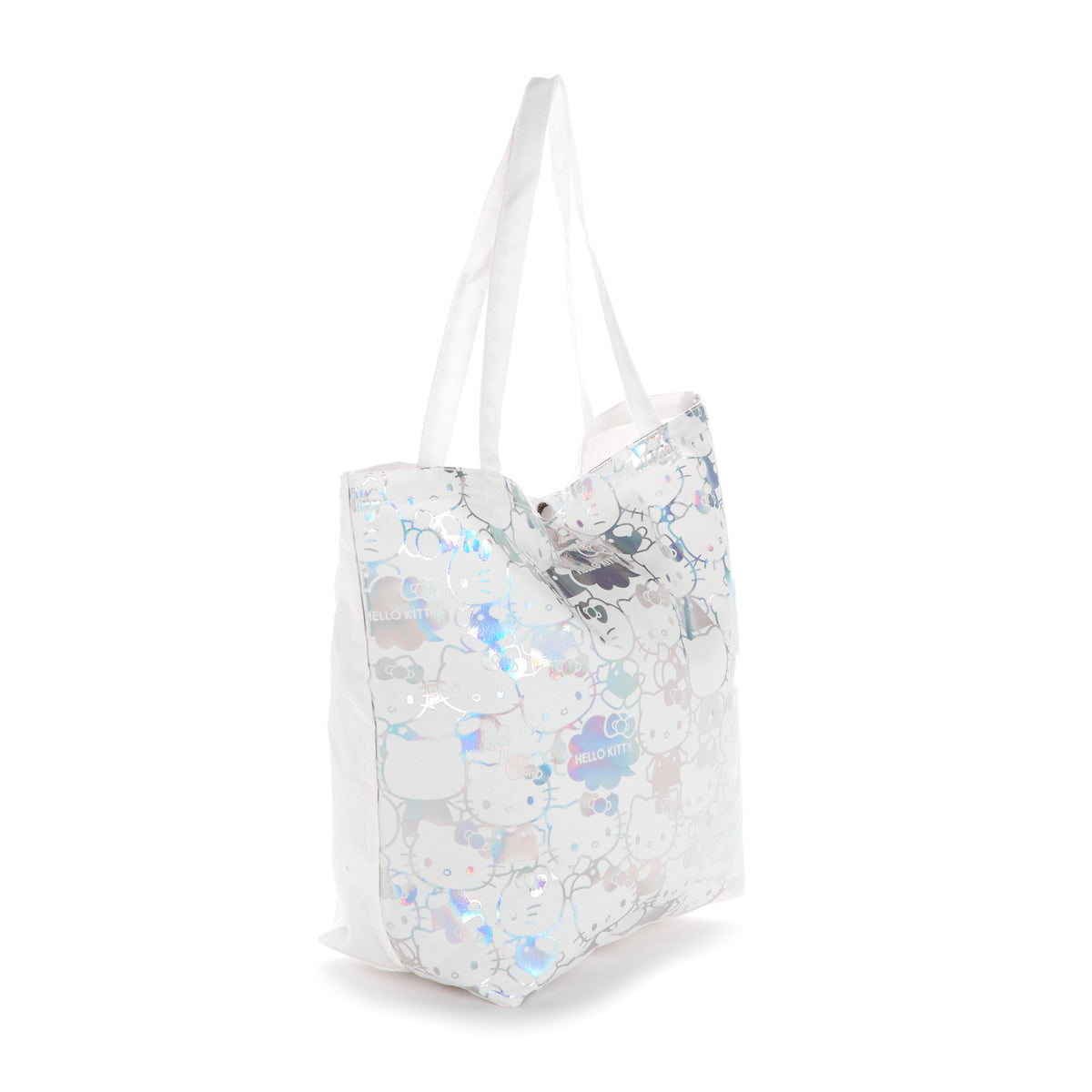 Hello Kitty Oversized Everyday Tote Bag (Holographic Icons) Bags NAKAJIMA CORPORATION