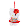 Hello Kitty White Plush Mascot Clip (Island Hibiscus Series) Plush NAKAJIMA CORPORATION