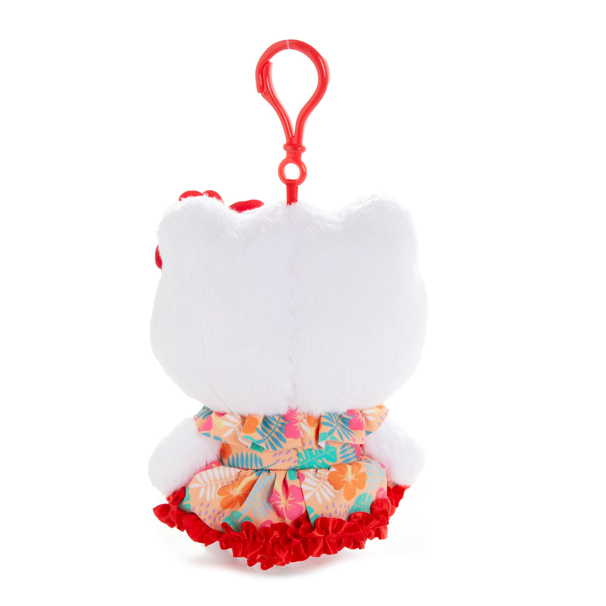 Hello Kitty White Plush Mascot Clip (Island Hibiscus Series) Plush NAKAJIMA CORPORATION