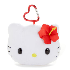 Hello Kitty White Plush Mini Face Pouch (Island Hibiscus Series) Plush NAKAJIMA CORPORATION