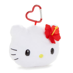 Hello Kitty White Plush Mini Face Pouch (Island Hibiscus Series) Plush NAKAJIMA CORPORATION