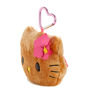 Hello Kitty Tan Plush Mini Face Pouch (Island Hibiscus Series) Plush NAKAJIMA CORPORATION