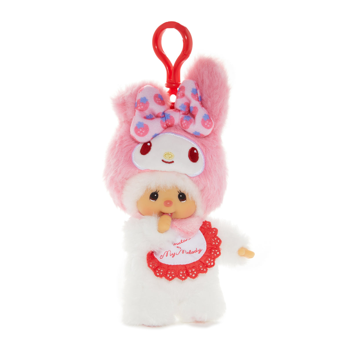 My Melody x Monchhichi Plush Mascot Keychain (Chimutan) Accessory Aliquantum International Inc