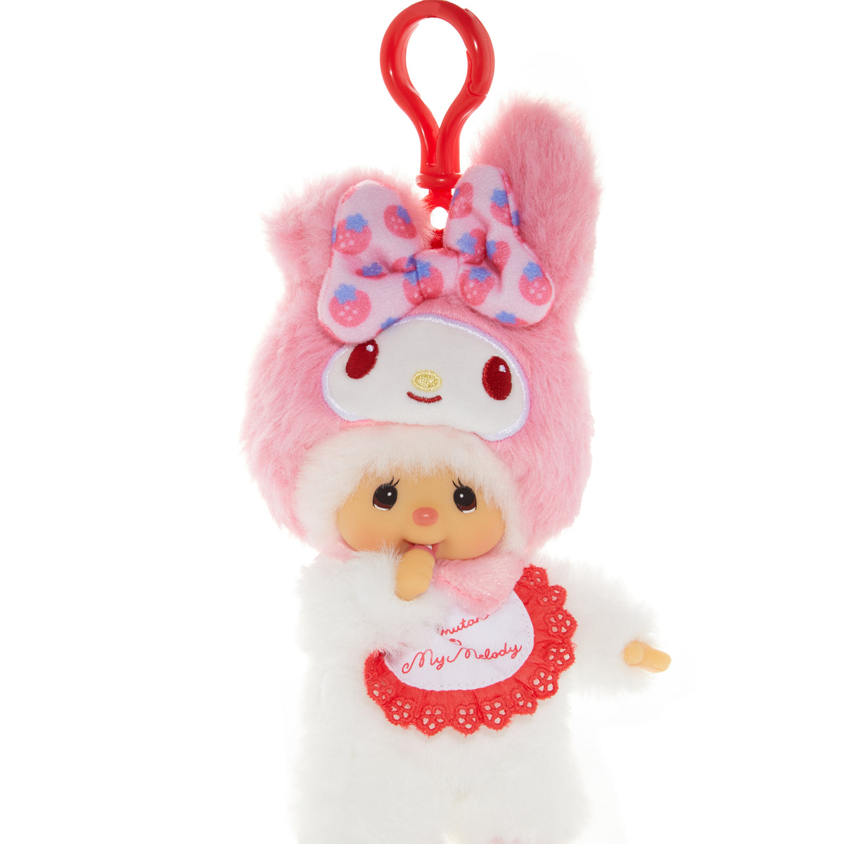 My Melody x Monchhichi Plush Mascot Keychain (Chimutan) Accessory Aliquantum International Inc