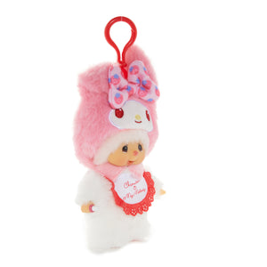 My Melody x Monchhichi Plush Mascot Keychain (Chimutan) Accessory Aliquantum International Inc