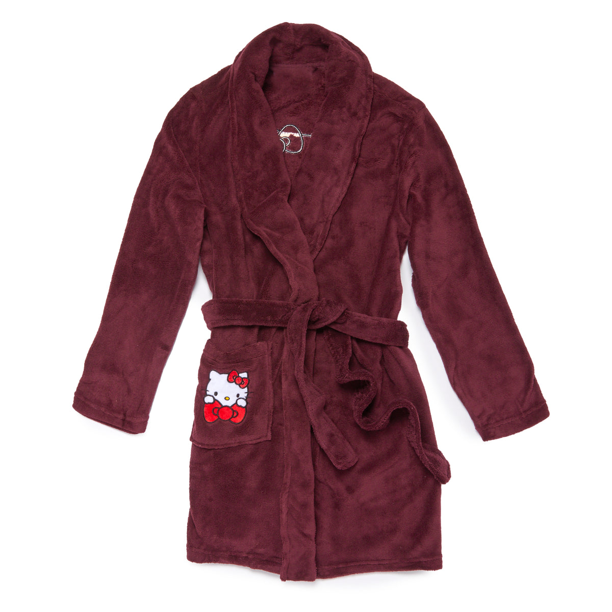 Hello Kitty Plush Lounge Robe (Burgundy)