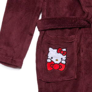 Hello Kitty Plush Lounge Robe (Burgundy)