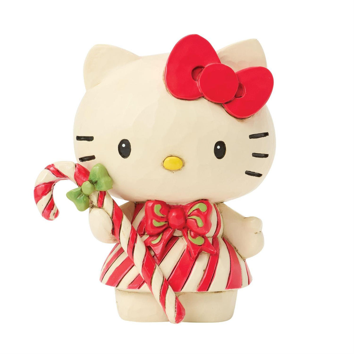 Hello Kitty Holiday Candy Cane Mini Figurine (Jim Shore Sanrio Collection) Seasonal ENESCO LLC