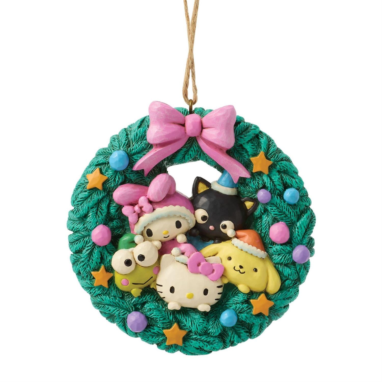 Hello Kitty & Friends Holiday Wreath Ornament (Jim Shore Sanrio Collection) Seasonal ENESCO LLC