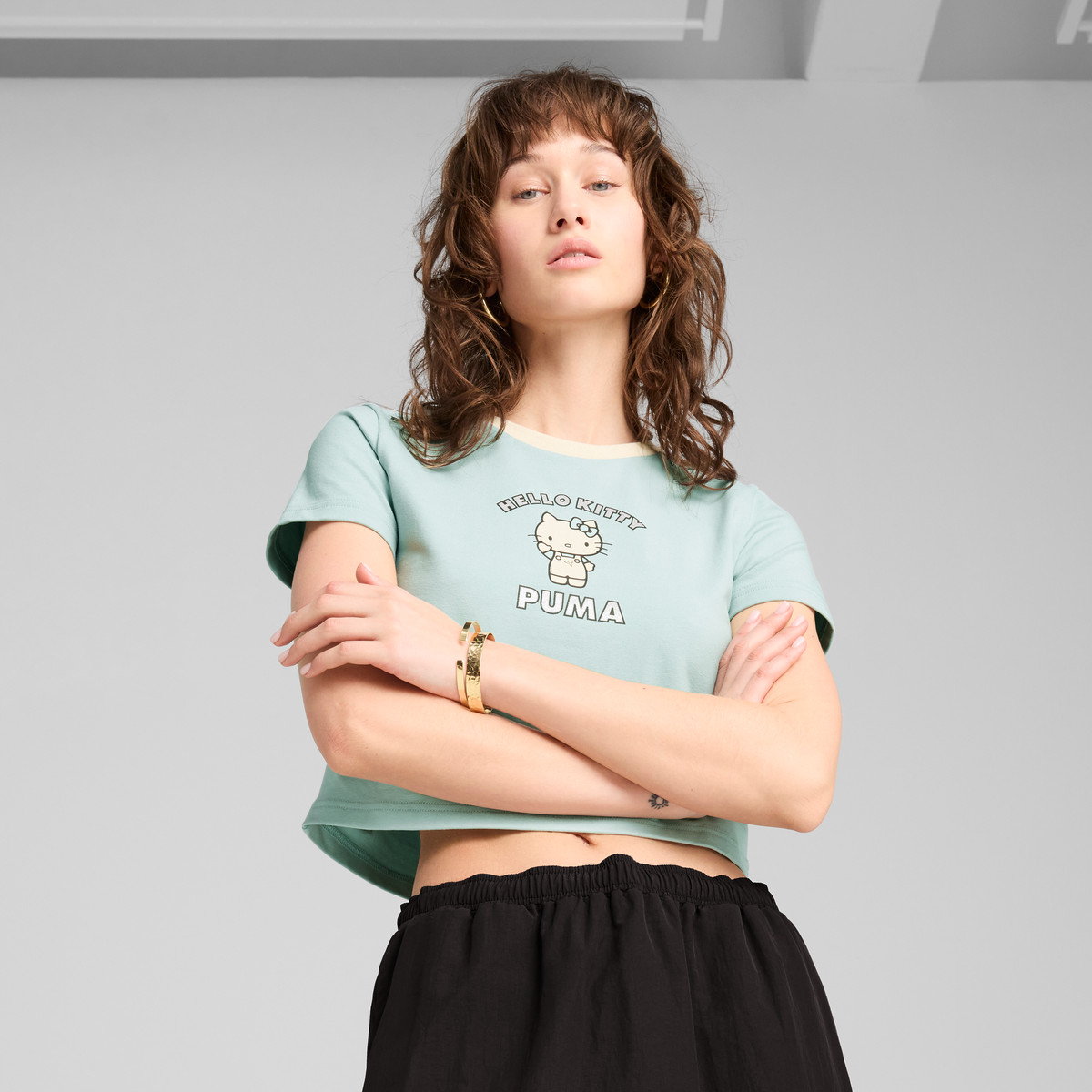 Hello Kitty x PUMA Graphic Baby Tee (Modern Mint) Hello Kitty x PUMA Graphic Baby Tee (Modern Mint)