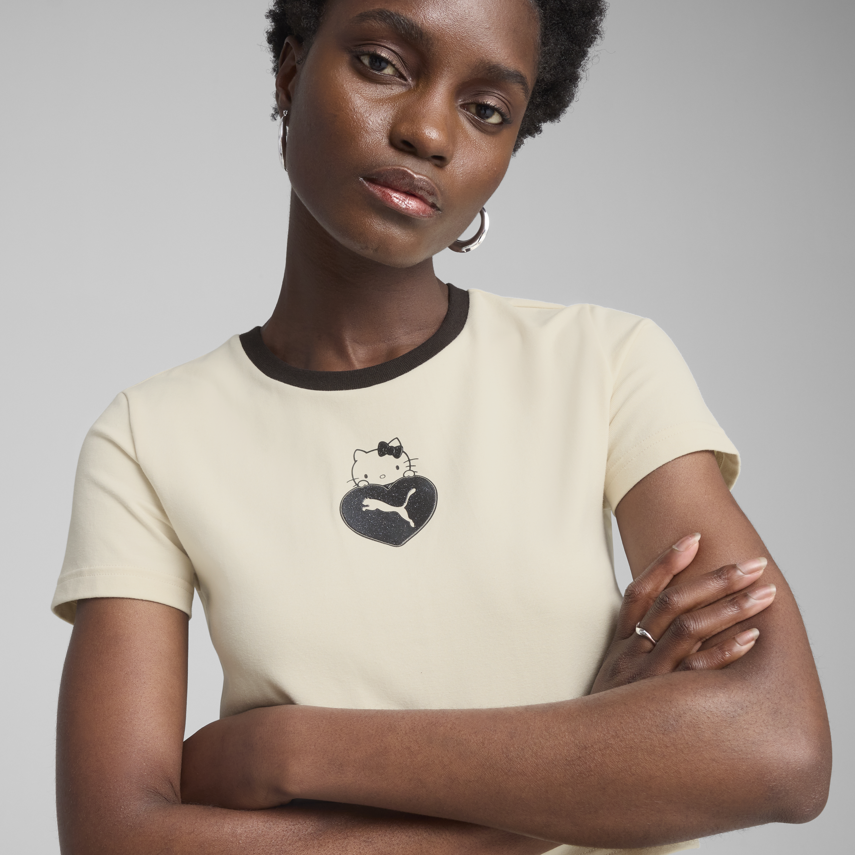 Hello Kitty x PUMA Graphic Baby Tee (Alpine Snow) Hello Kitty x PUMA Graphic Baby Tee (Alpine Snow)