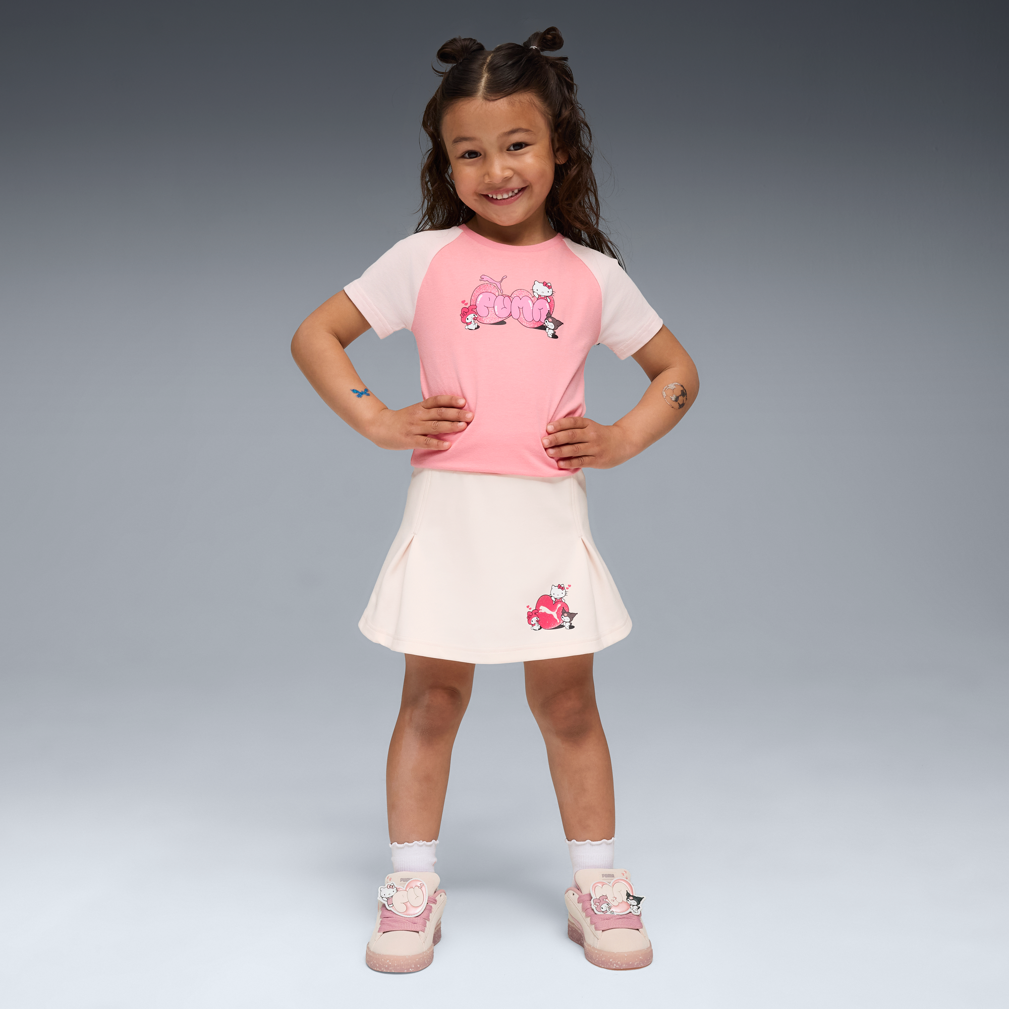 Hello Kitty and Friends x PUMA Kids Slim Graphic Tee (Pinkscape) Apparel PUMA