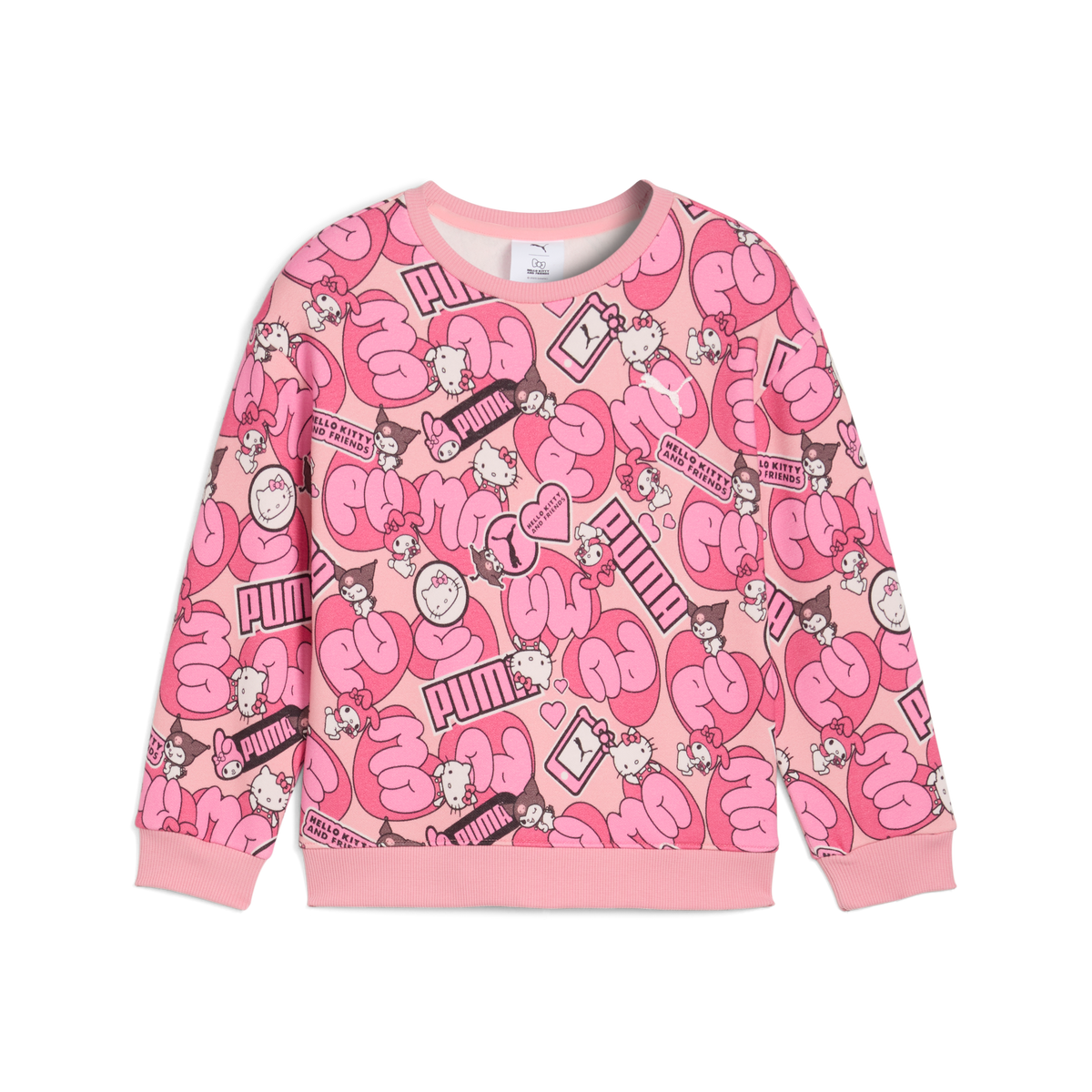 Hello Kitty and Friends x PUMA Kids Relaxed All-over Print Crewneck (Pinkscape) Apparel PUMA