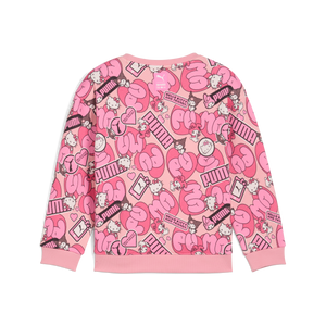 Hello Kitty and Friends x PUMA Kids Relaxed All-over Print Crewneck (Pinkscape) Apparel PUMA