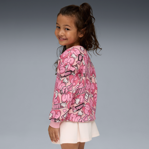 Hello Kitty and Friends x PUMA Kids Relaxed All-over Print Crewneck (Pinkscape) Apparel PUMA