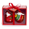 Hello Kitty and Cinnamoroll 2-pc Holiday Ceramic Ornament Set (Red) Seasonal Blue Sky Clayworks
