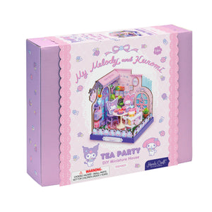 My Melody & Kuromi Tea Party DIY Miniature House Kit Toys&Games HANDS CRAFT