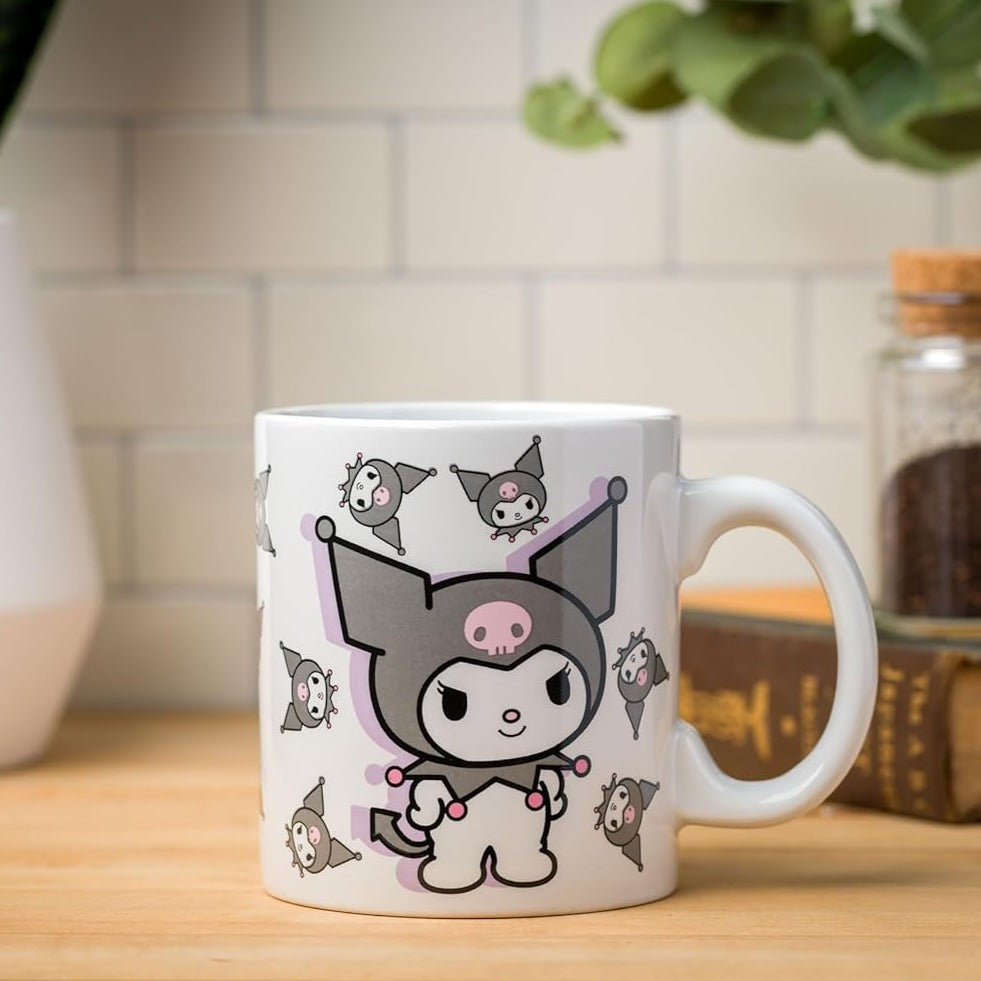 Kuromi All-Over Print Ceramic Mug (Poses) Home Goods Silver Buffalo LLC   