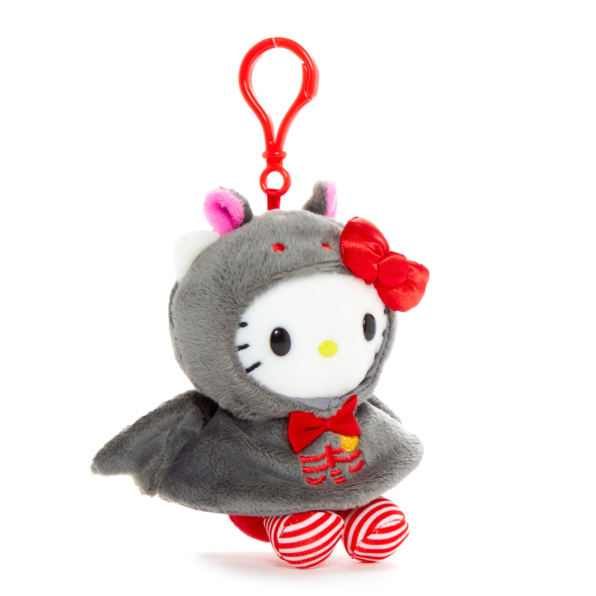 Hello Kitty Plush Mascot Clip (Spooky Bat Series) Accessory NAKAJIMA CORPORATION