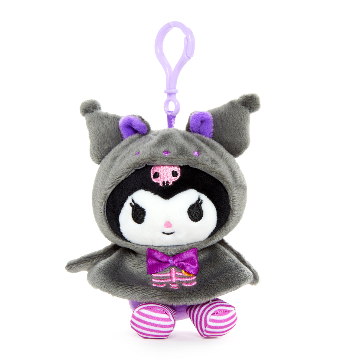 Kuromi Plush Mascot Clip (Spooky Bat Series) Accessory NAKAJIMA CORPORATION