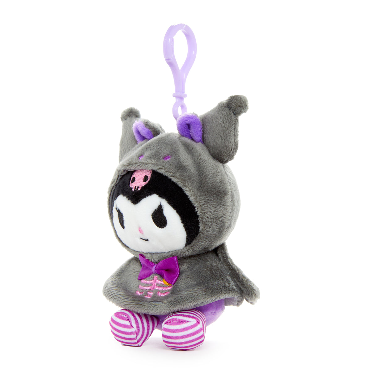 Kuromi Plush Mascot Clip (Spooky Bat Series) Accessory NAKAJIMA CORPORATION