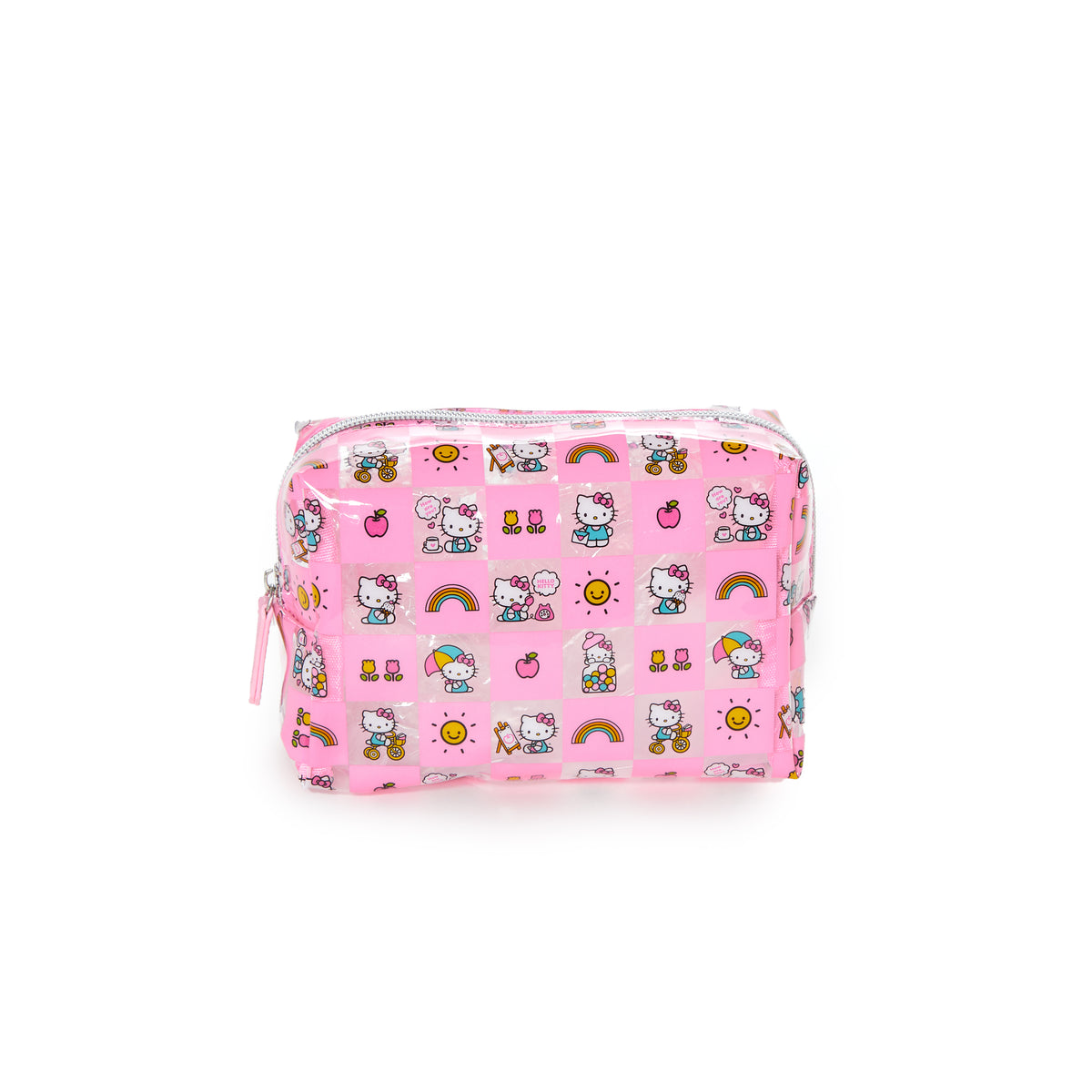 Hello Kitty x FUL Rectangular Clear Cosmetic Bag (Pink Check)