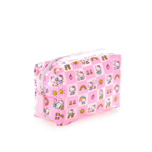 Hello Kitty x FUL Rectangular Clear Cosmetic Bag (Pink Check)