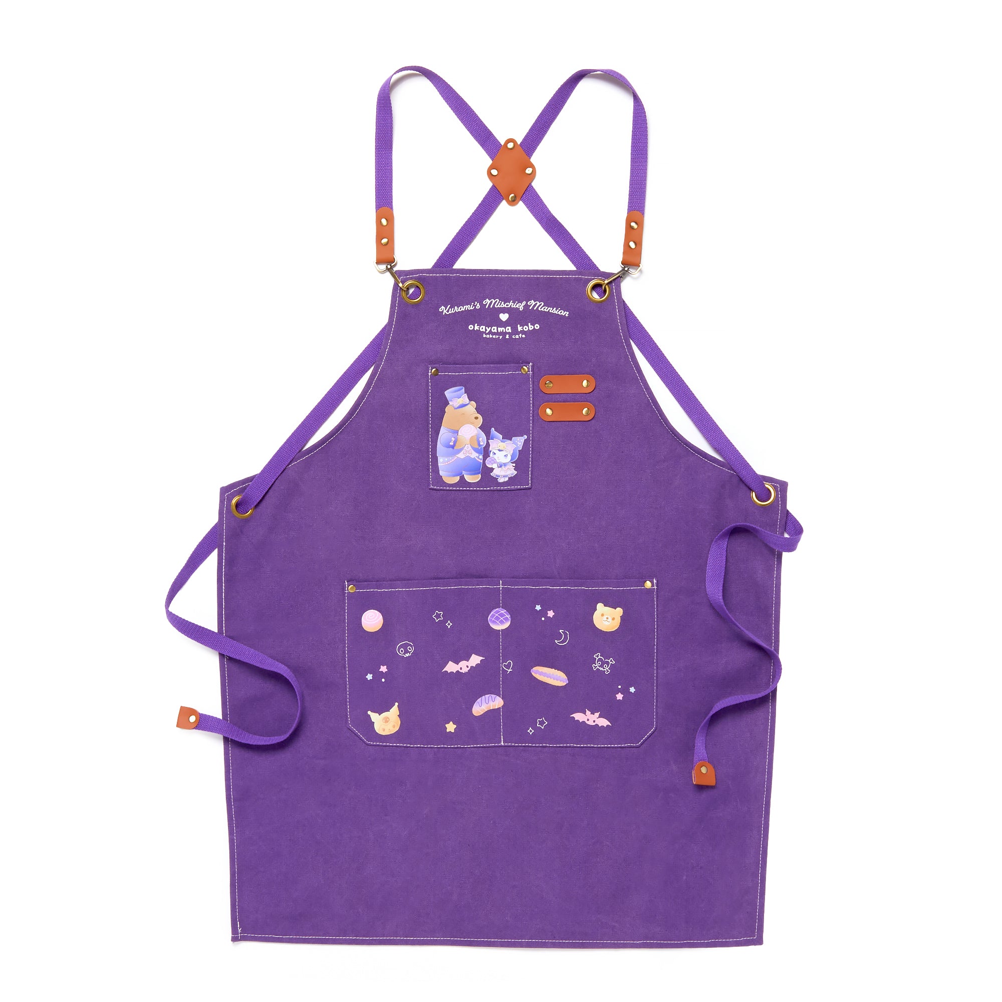 Kuromi x Okayama Kobo Apron (Mischief Mansion)