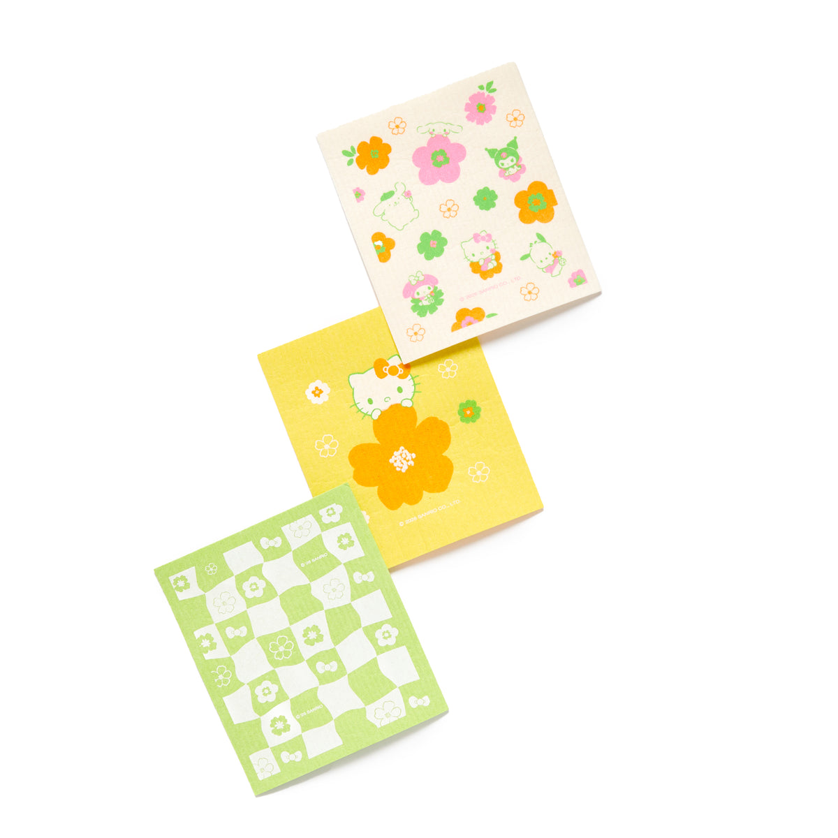 Hello Kitty and Friends 3-pc Zero Waste Swedish Dishcloth Set