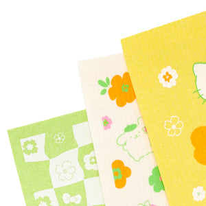 Hello Kitty and Friends 3-pc Zero Waste Swedish Dishcloth Set