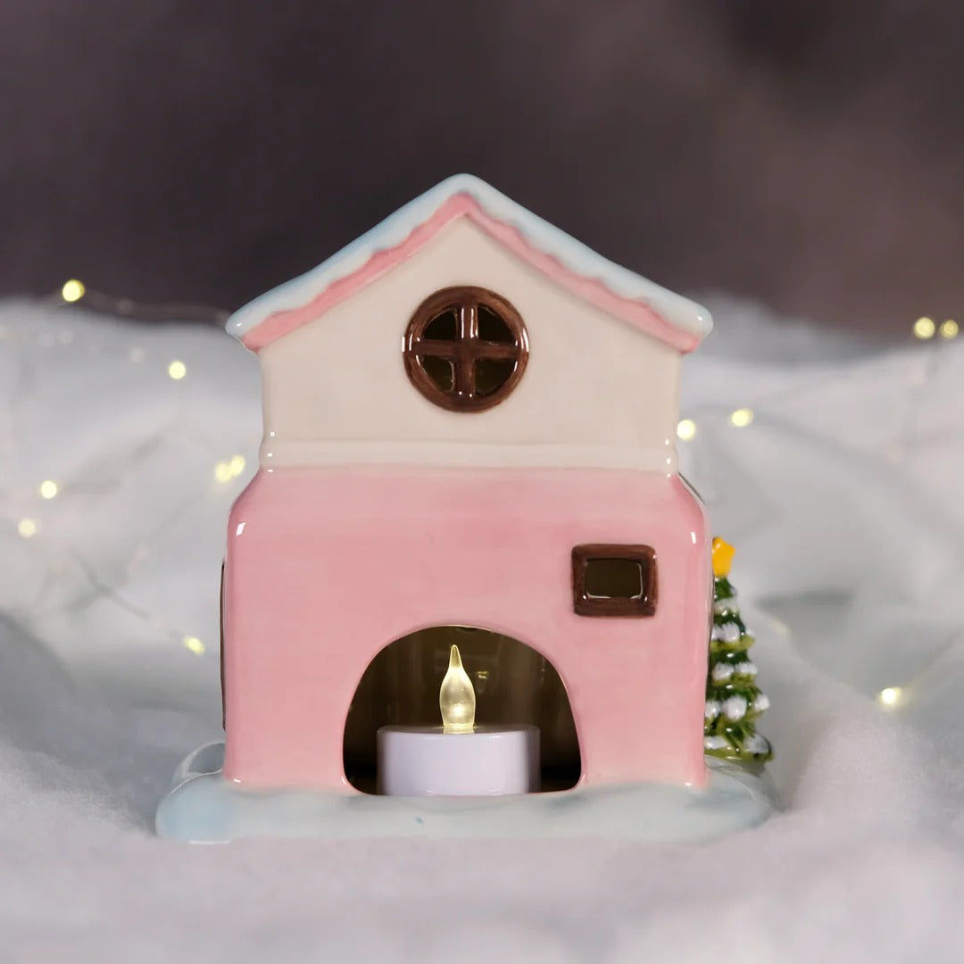 Kuromi's Mischievous Mistletoe Ceramic Candle House Home Goods Blue Sky Clayworks