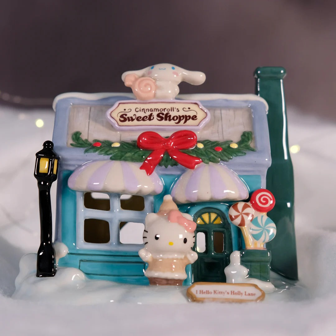 USA雑貨　SCENE SETTERS ROOM ROLL ドル柄　40Ft Cinnamoroll's Sweet Shoppe Ceramic Candle House