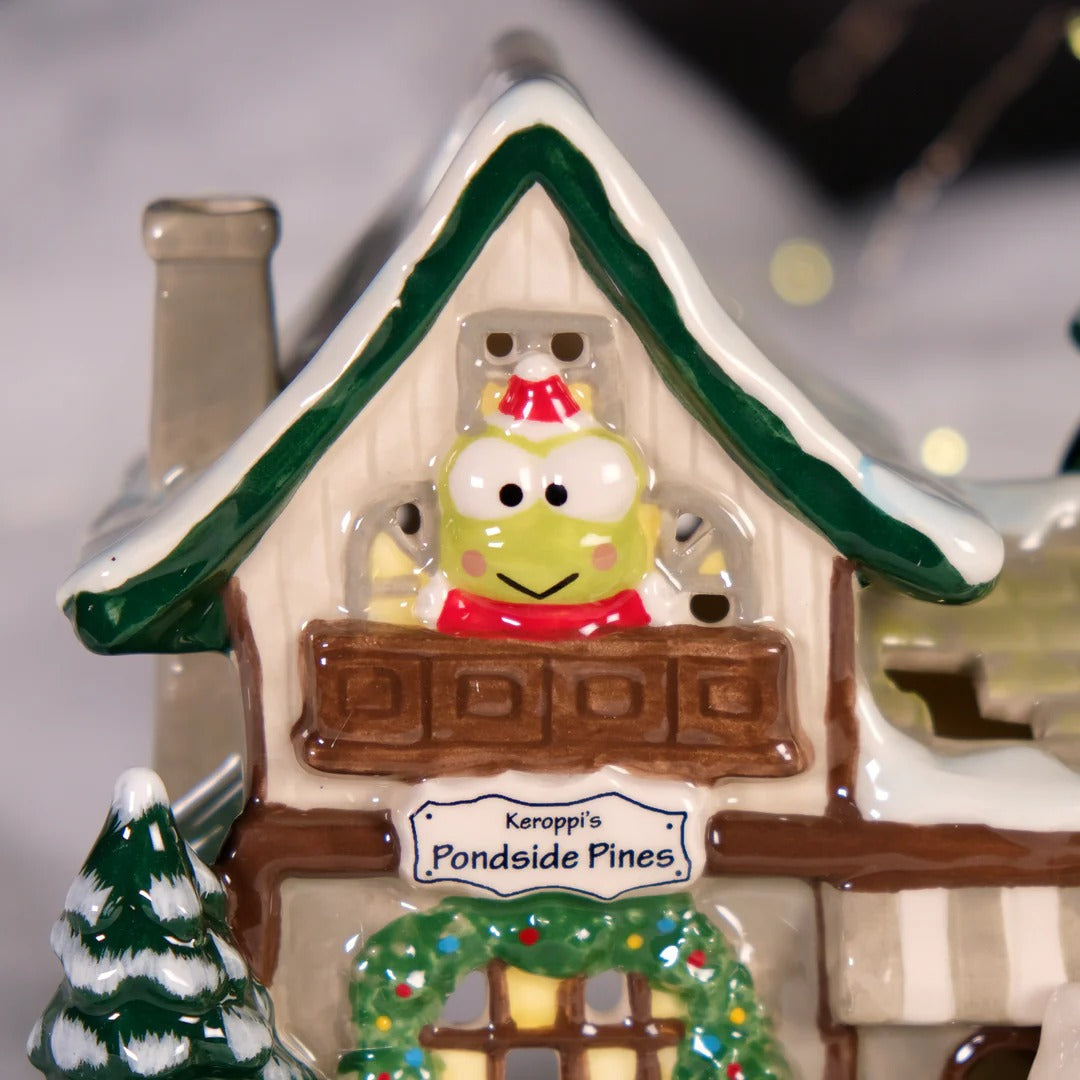 Keroppi's Pondside Pines Ceramic Candle House Home Goods Blue Sky Clayworks
