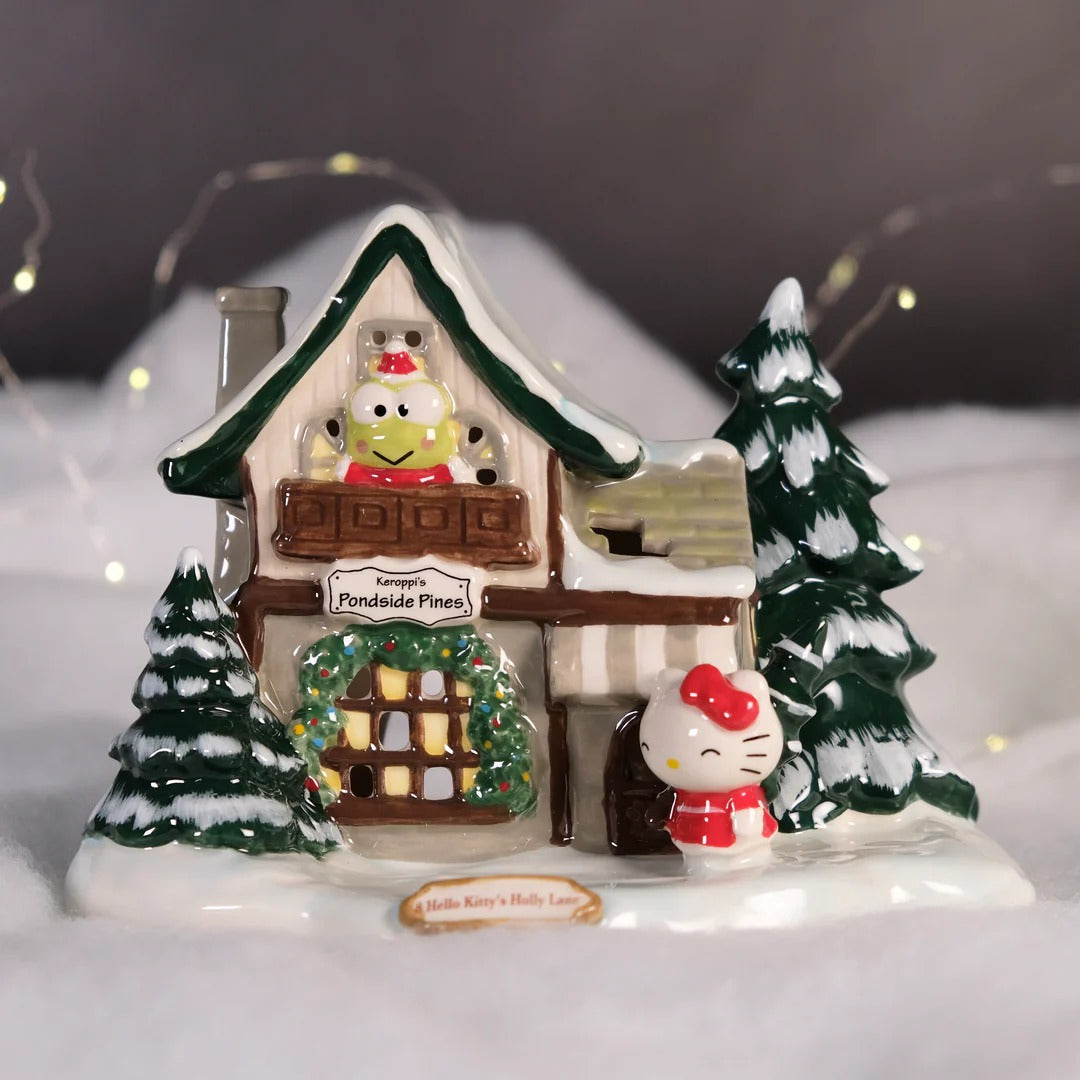 Keroppi's Pondside Pines Ceramic Candle House Home Goods Blue Sky Clayworks