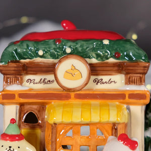 Pompompurin Pudding Parlor Ceramic Candle House Home Goods Blue Sky Clayworks