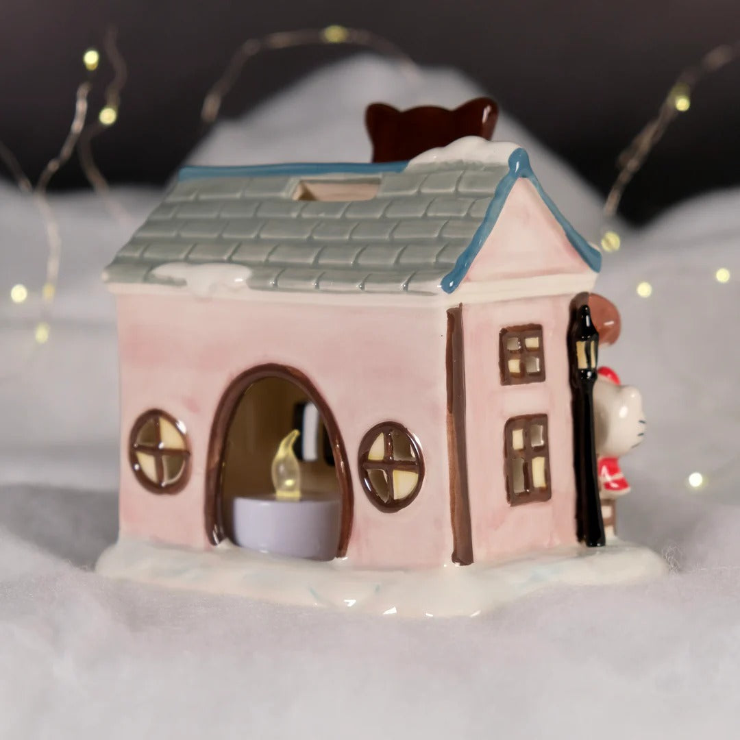 Chococat's Chocolate Chalet Ceramic Candle House Home Goods Blue Sky Clayworks