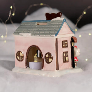 Chococat's Chocolate Chalet Ceramic Candle House Home Goods Blue Sky Clayworks
