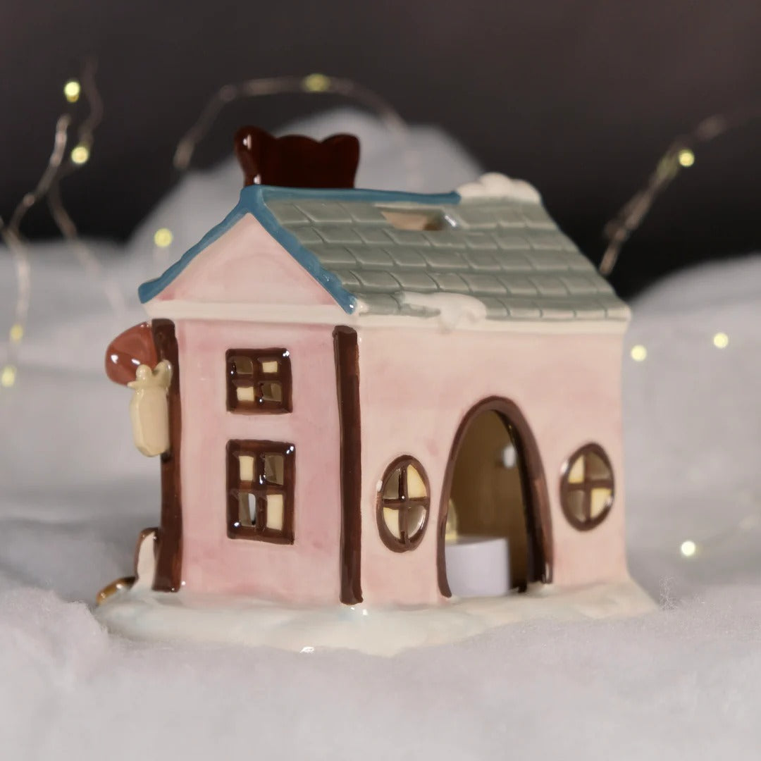 Chococat's Chocolate Chalet Ceramic Candle House Home Goods Blue Sky Clayworks