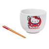 Hello Kitty Ceramic Ramen Bowl and Chopstick Set (Japan Logo) Home Goods Silver Buffalo LLC   