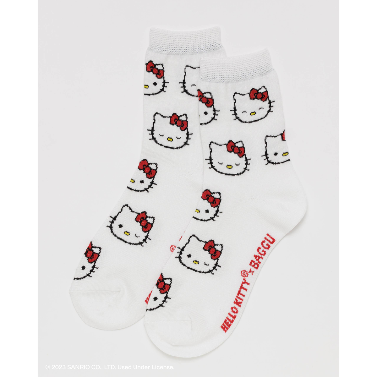 Hello Kitty x Baggu Crew Sock (Snow) Accessory Baggu Corporation   