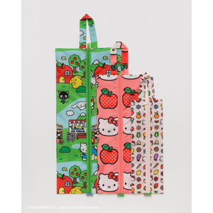 Hello Kitty and Friends x Baggu 3D Zipper Pouch Set (Apples + Icons + Friends) Bags Baggu Corporation   