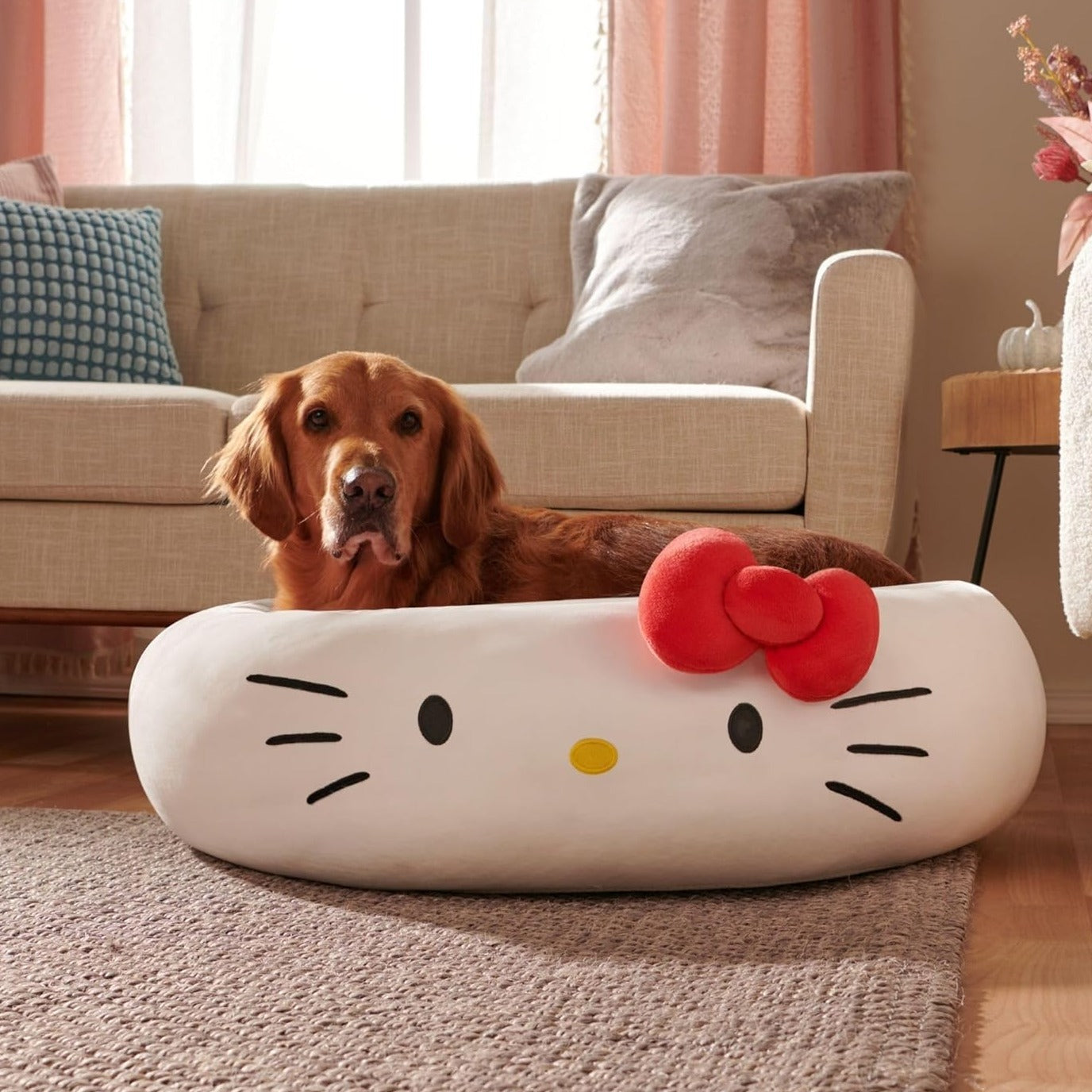 Hello Kitty Classic Pet Bolster Bed (Large) Home Goods Jazwares LLC   