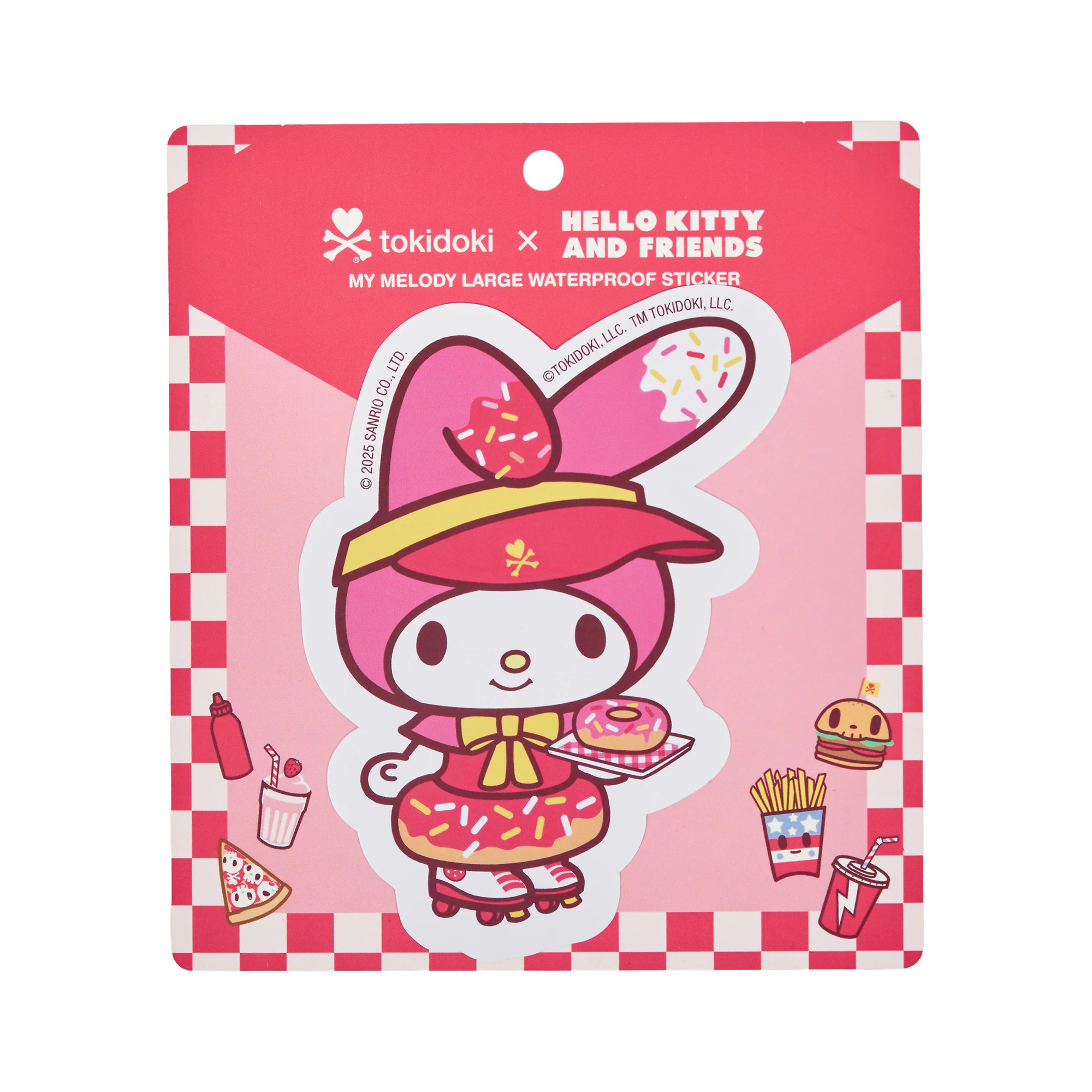 My Melody x tokidoki Large Sticker (Fast Food)
