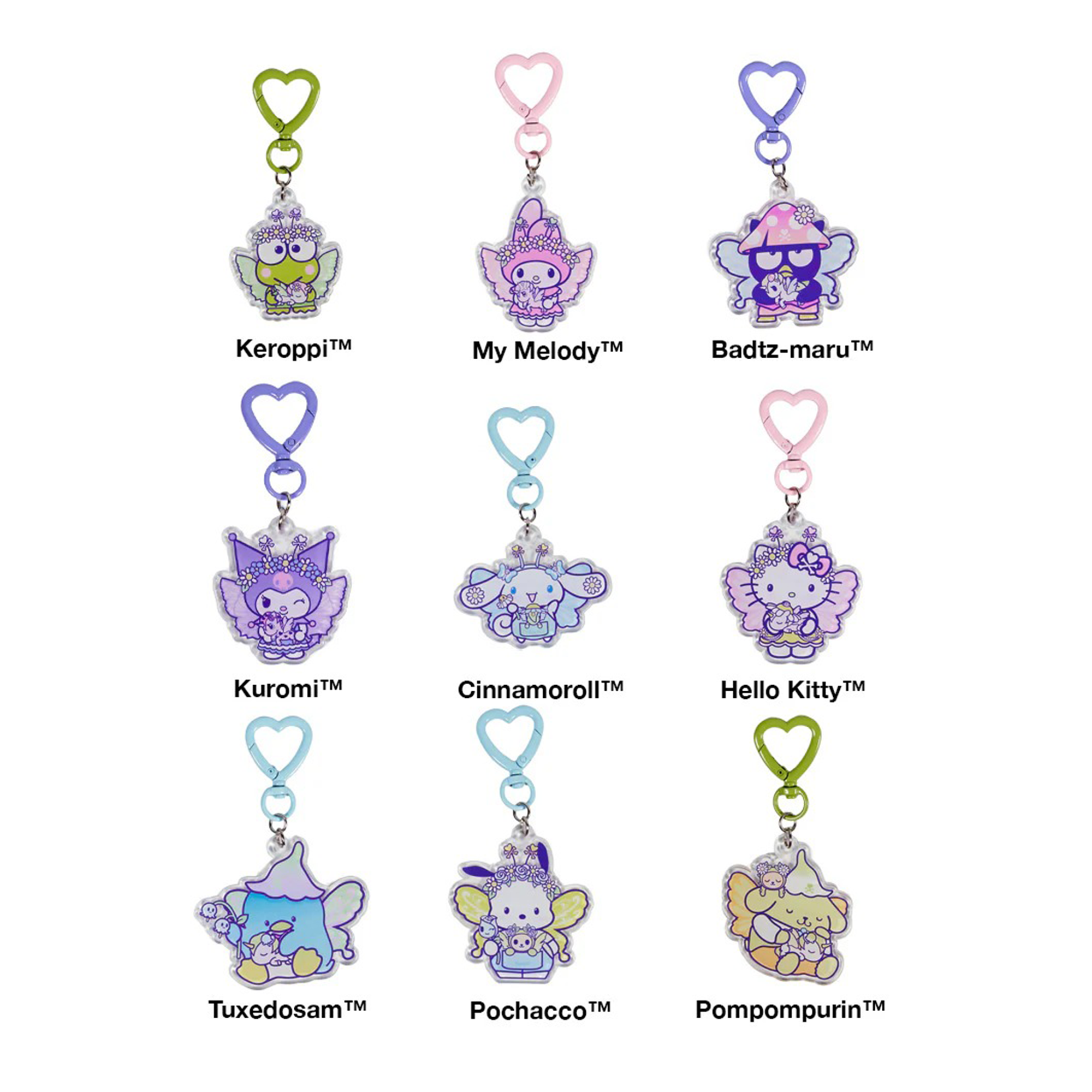 Hello Kitty and Friends x Tokidoki Acrylic Keychain Blind Box (Butterf