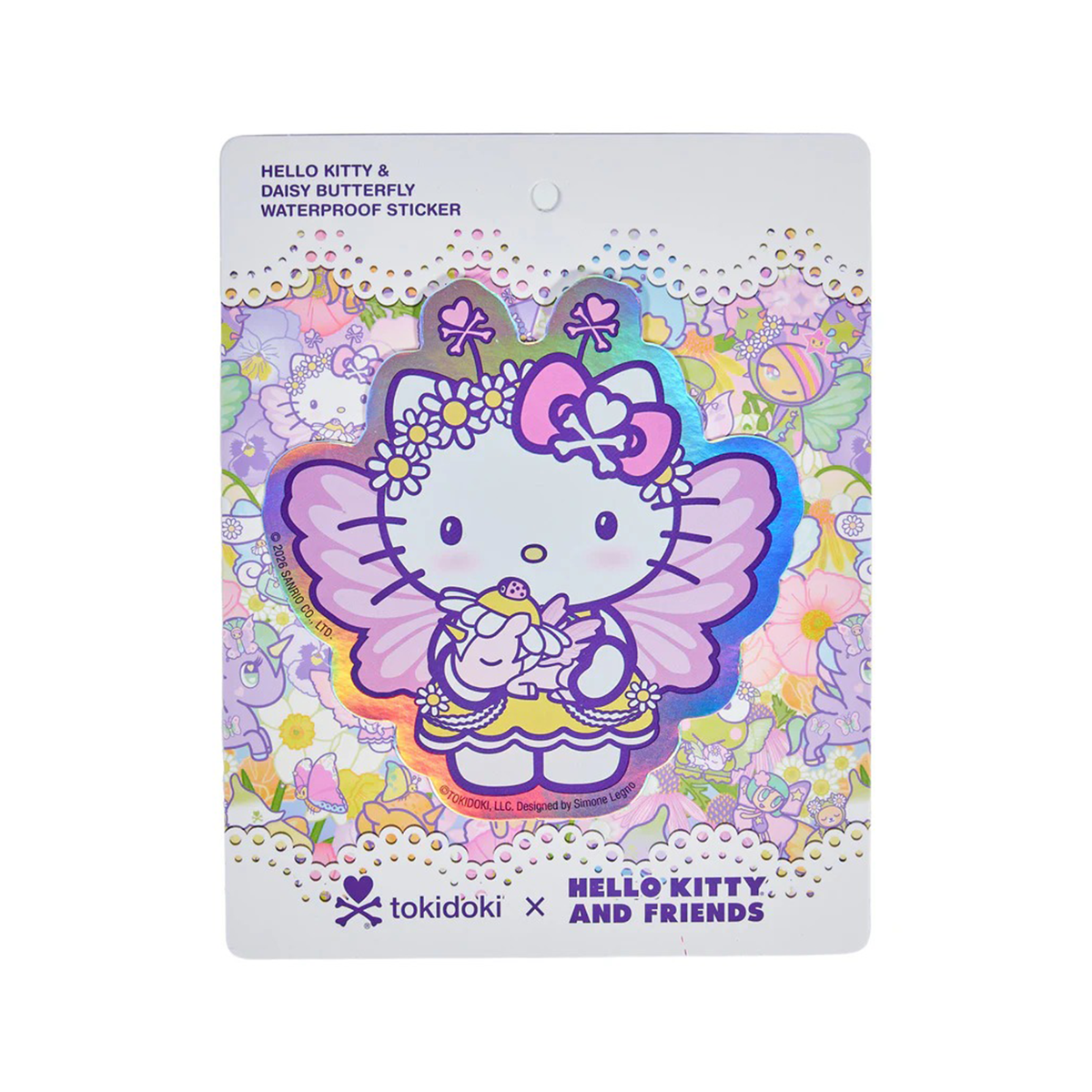 Hello Kitty x Tokidoki Large Sticker (Butterfly Garden) Stationery TOKIDOKI